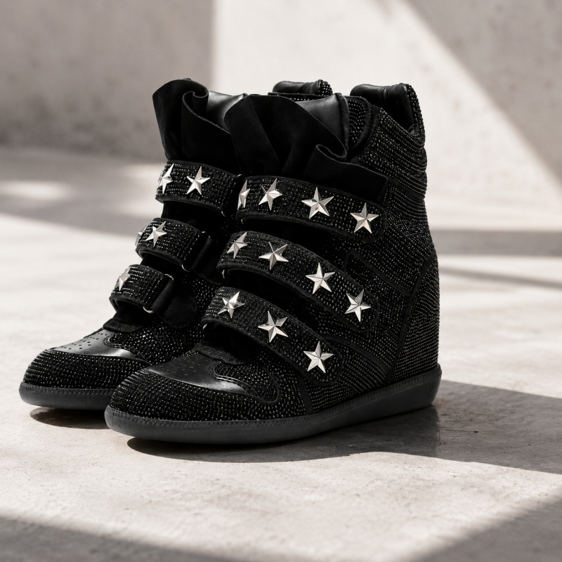 Street Fashion Walk - Botas femininas com strass, botas de