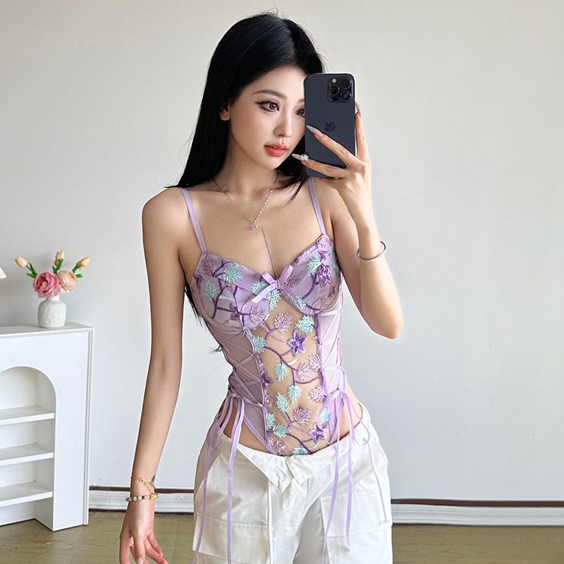Street Fashion China Girl - Macacão Feminino Elegante de Renda com