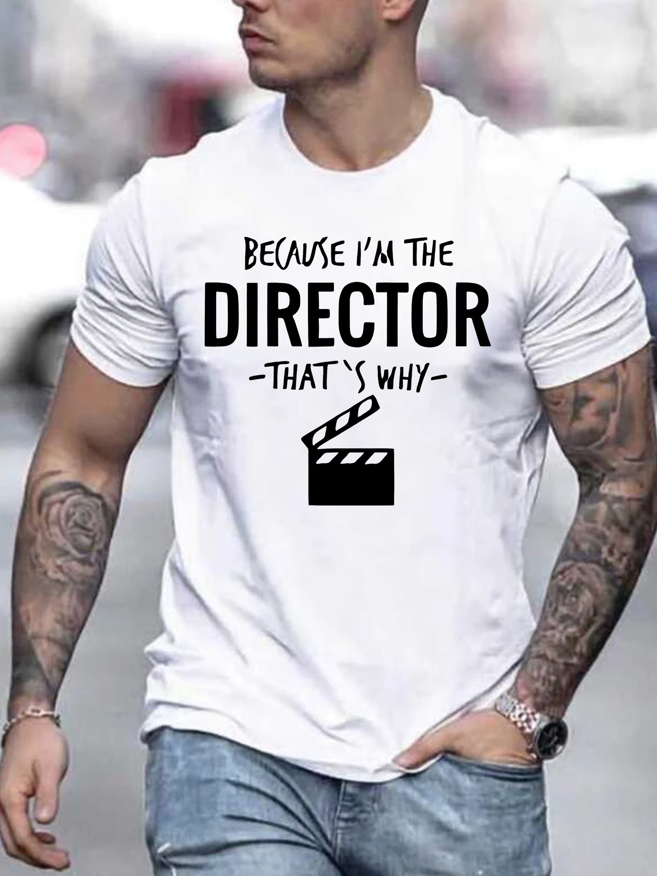 Street Fashion Quotes - Camiseta Masculina Laranja com Estampa Gráfica
