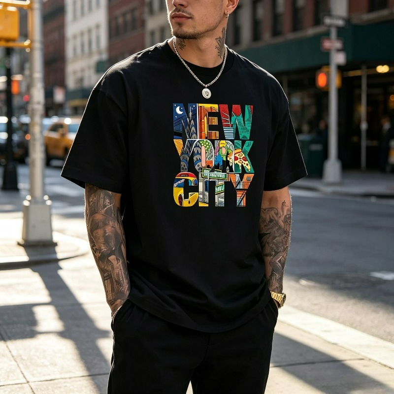 Camiseta Gráfica NEW YORK CITY - Street Style New York Fashion avaliação e preço