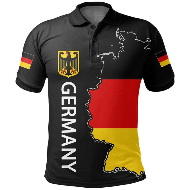 Camisa polo alemã com brasão d - Street Fashion Germany avaliação e preço