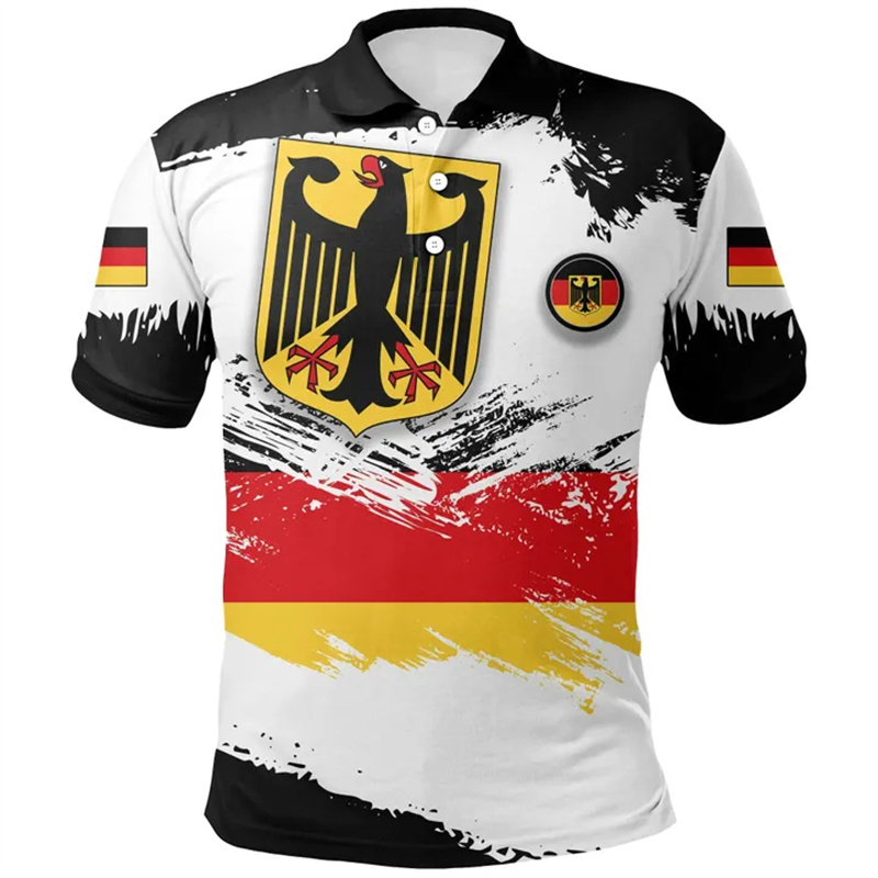 Camisa polo alemã com brasão d - Street Fashion Germany avaliação e preço