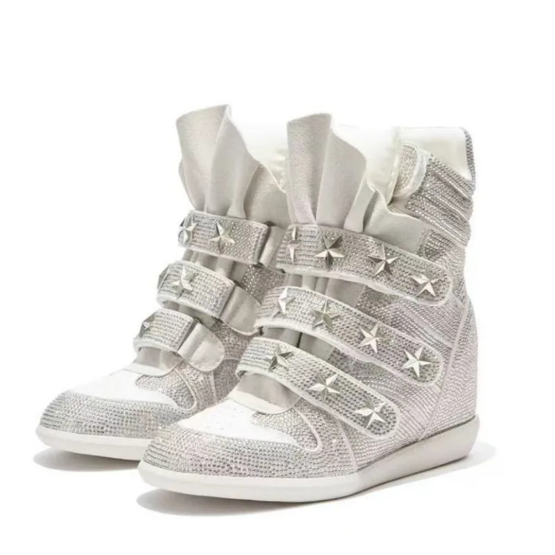 Botas femininas com strass, bo - Street Fashion Walk avaliação e preço