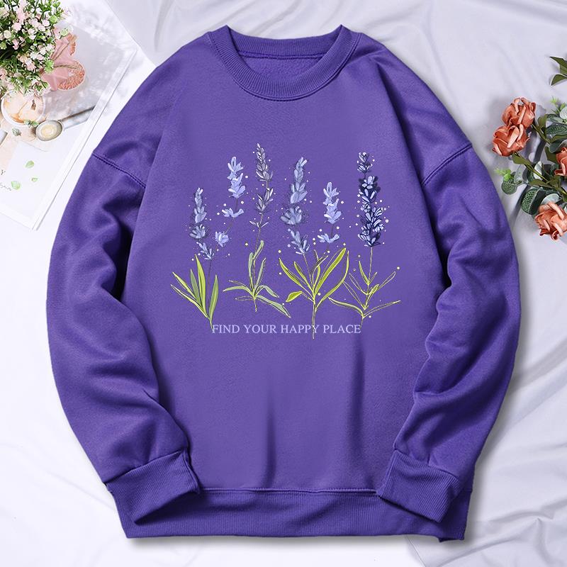 Linda de lavanda impressão fem - Oversized Crewneck Fleece avaliação e preço