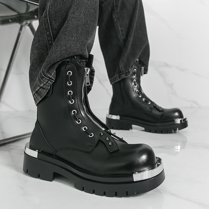 Botas de sola grossa masculina - Street Fashion Walk avaliação e preço