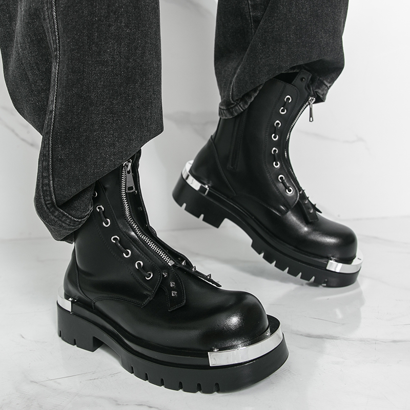 Botas de sola grossa masculina - Street Fashion Walk avaliação e preço