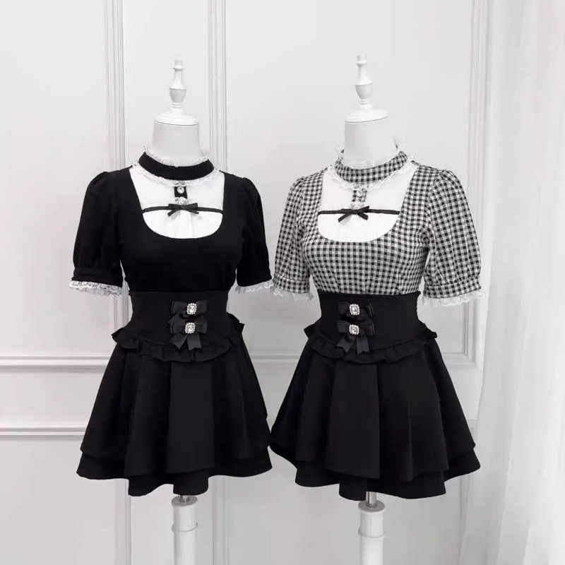 Blusa Gótica Doce com Babados  - Street Fashion China Girl avaliação e preço