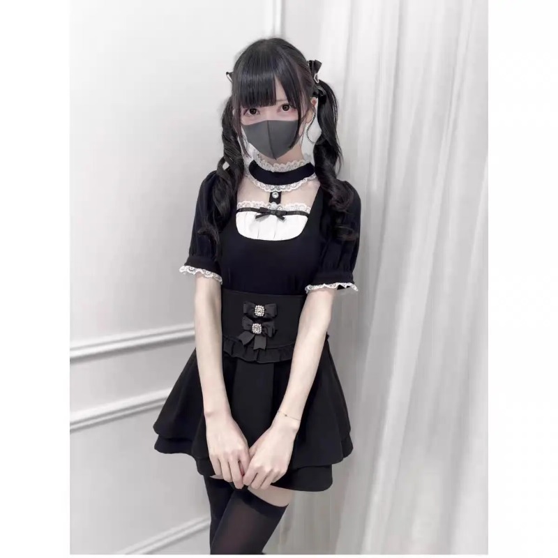 Blusa Gótica Doce com Babados  - Street Fashion China Girl avaliação e preço